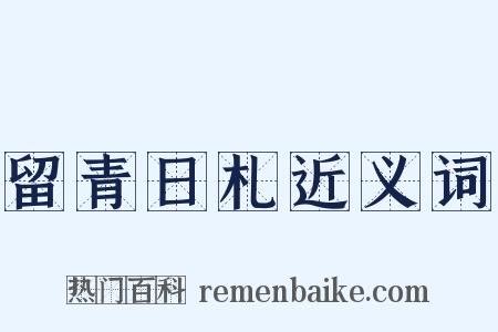留青日札近义词是什么意思的图片